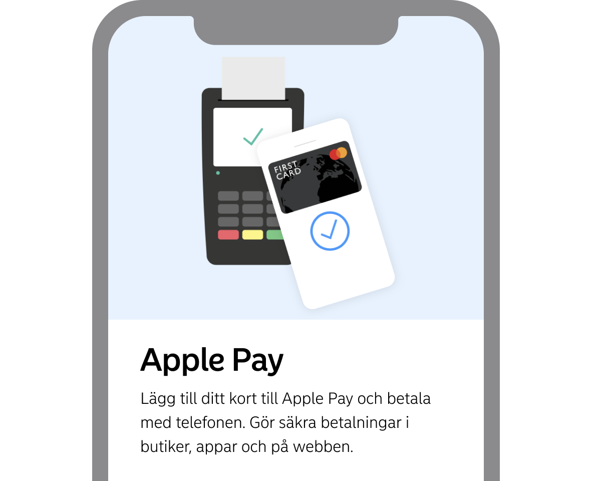 Apple Pay bild från First Card app