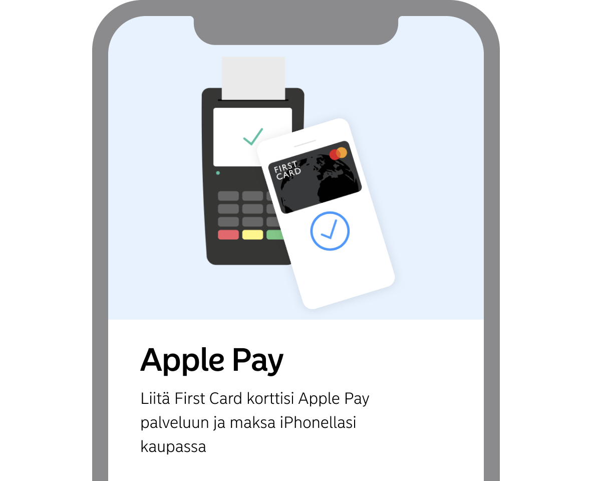 Apple Pay kuva First Card -sovelluksesta