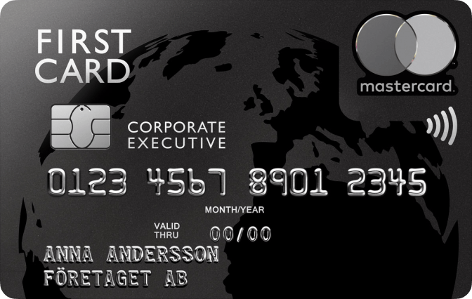 Product, First Card Executive - företaget som betalningsansvarig