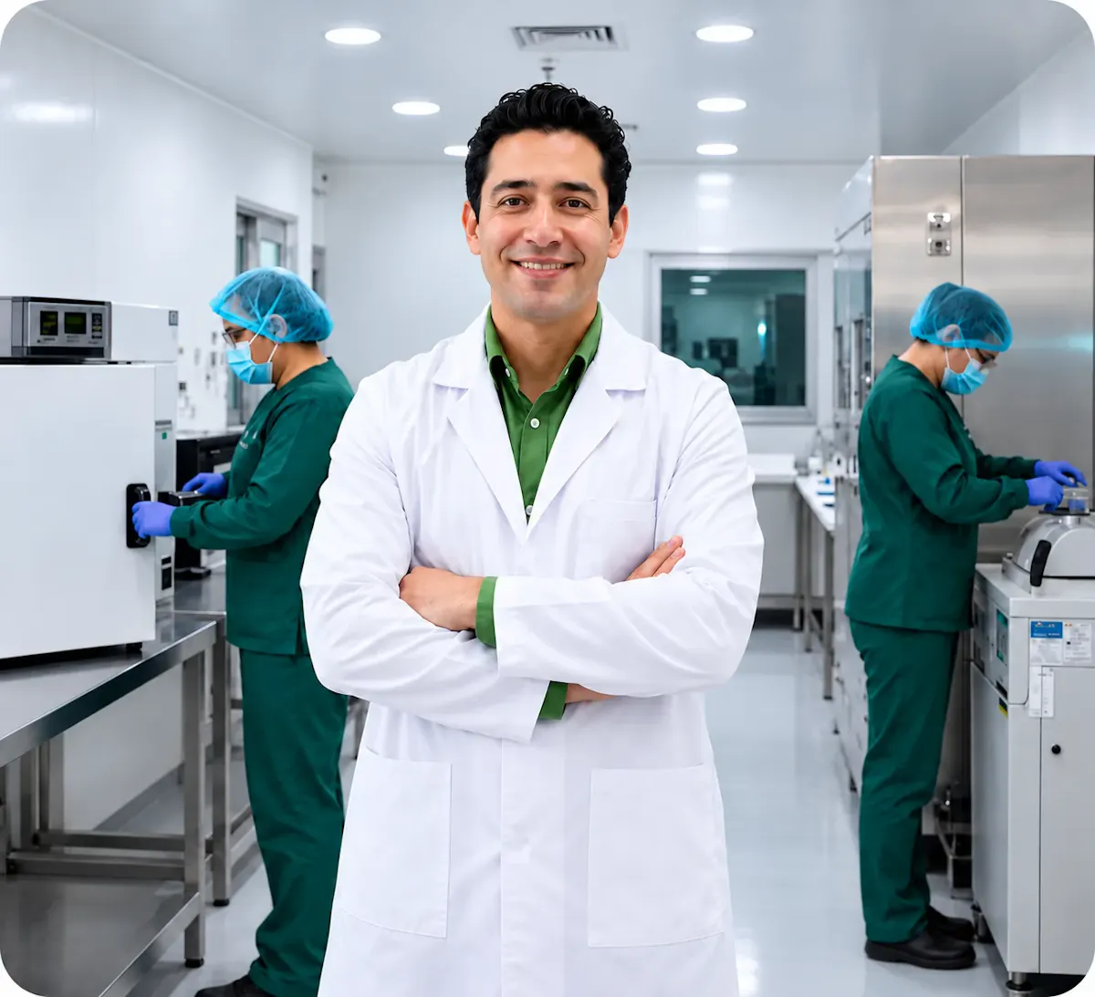 Profesional de Firstmed en laboratorio