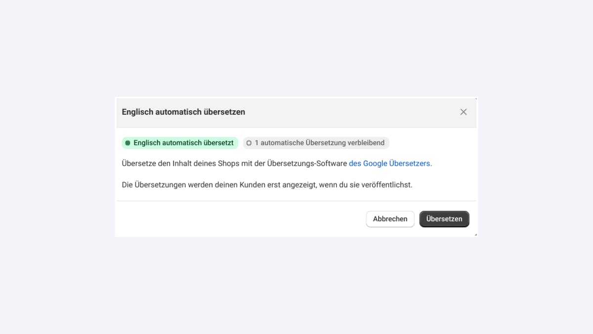 Automatic translation