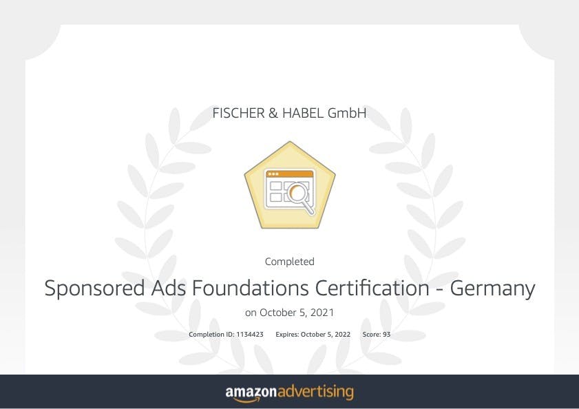 Amazon Ads Foundations Certification