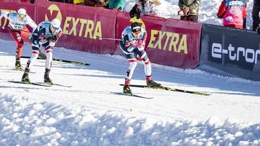Nilsson and Klæbo win Davos free sprint