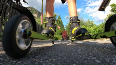 With rollerskis across Switzerland