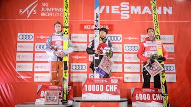 Karl Geiger takes his first podium of the winter