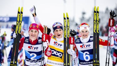 Start-finish victory for Therese Johaug in Nove Mesto