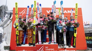 Norway dominates team skijump of the RAW AIR series