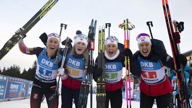 Norway win both biathlon relays in Oberhof