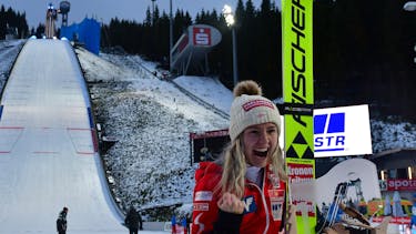 Chiara Hölzl feiert ihren zweiten Weltcupsieg