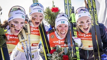 Schweden schlägt Norwegen bei Damen Staffel