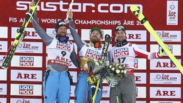 Vince Kriechmayr picks up where he left off and wins WSC bronze in Downhill