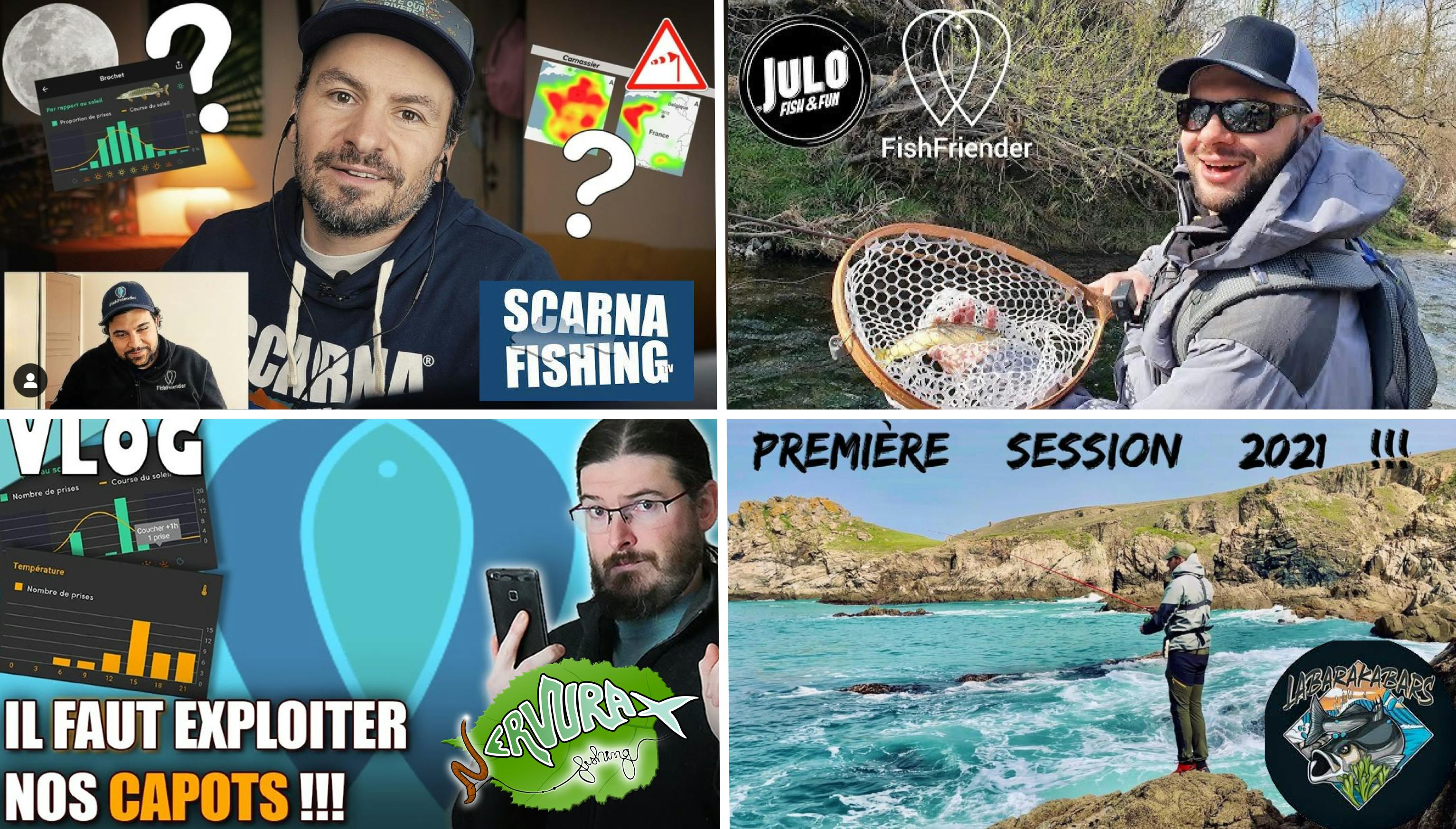 Les meilleurs Youtubeurs de pêche utilisent FishFriender