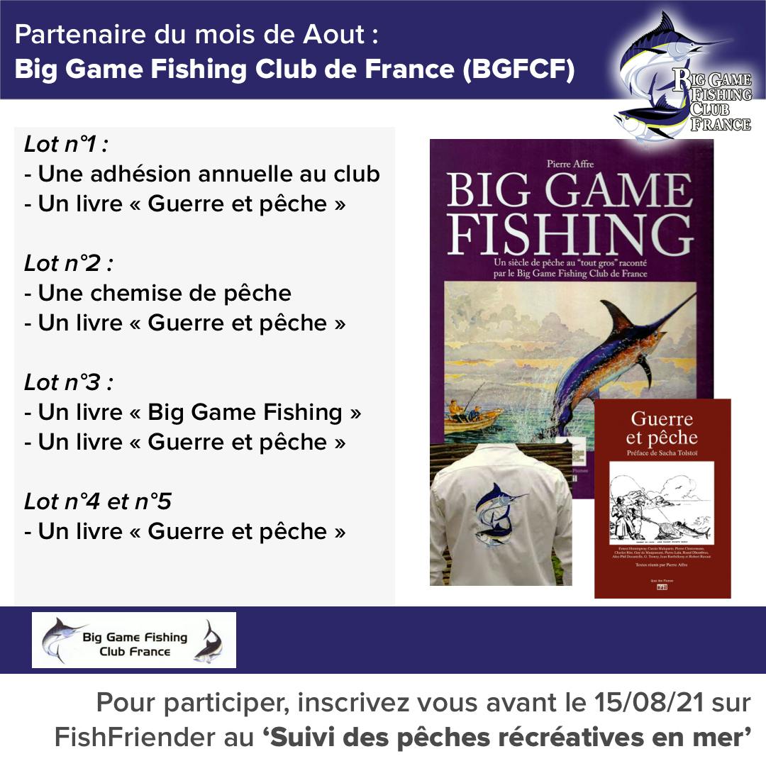 Rejoignez l'étude de pêche récréative en mer pour tenter de gagner l'un des superbes lots offerts par le BGFC