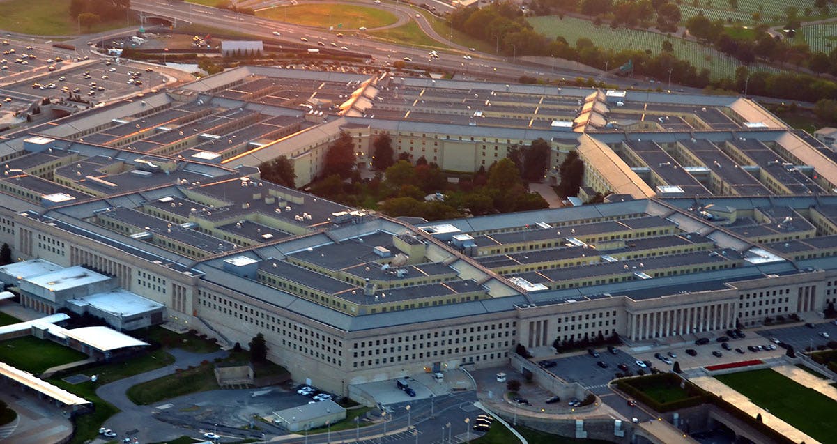 The U.S. Pentagon at sunset