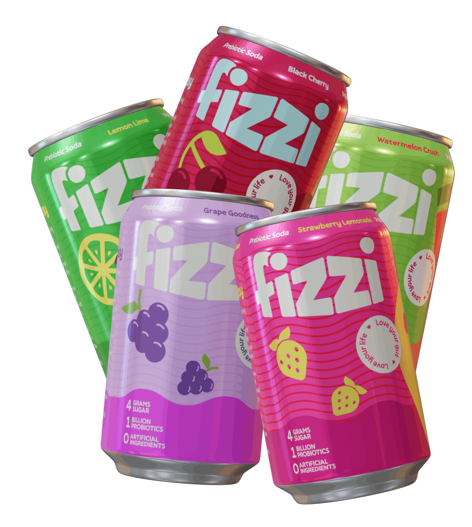All of the fizzy flavours