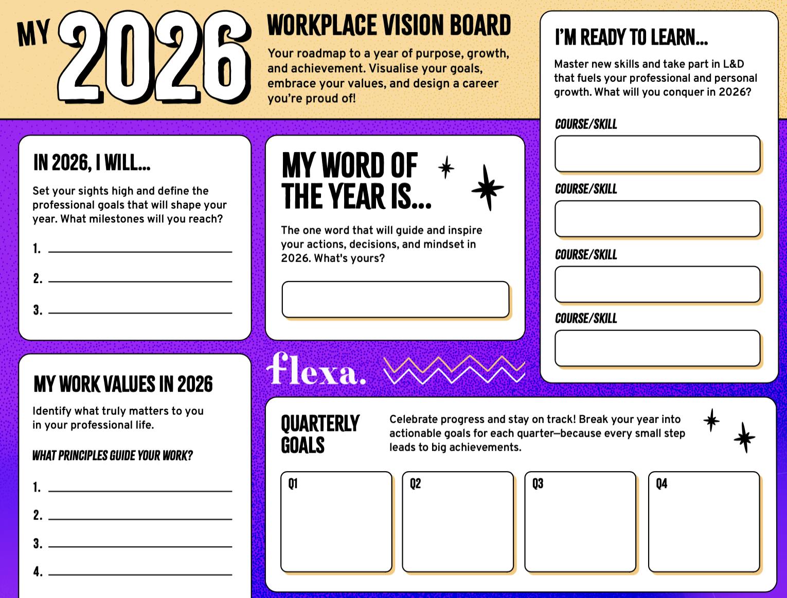 How to plan your 2026 career goals (vision board template)