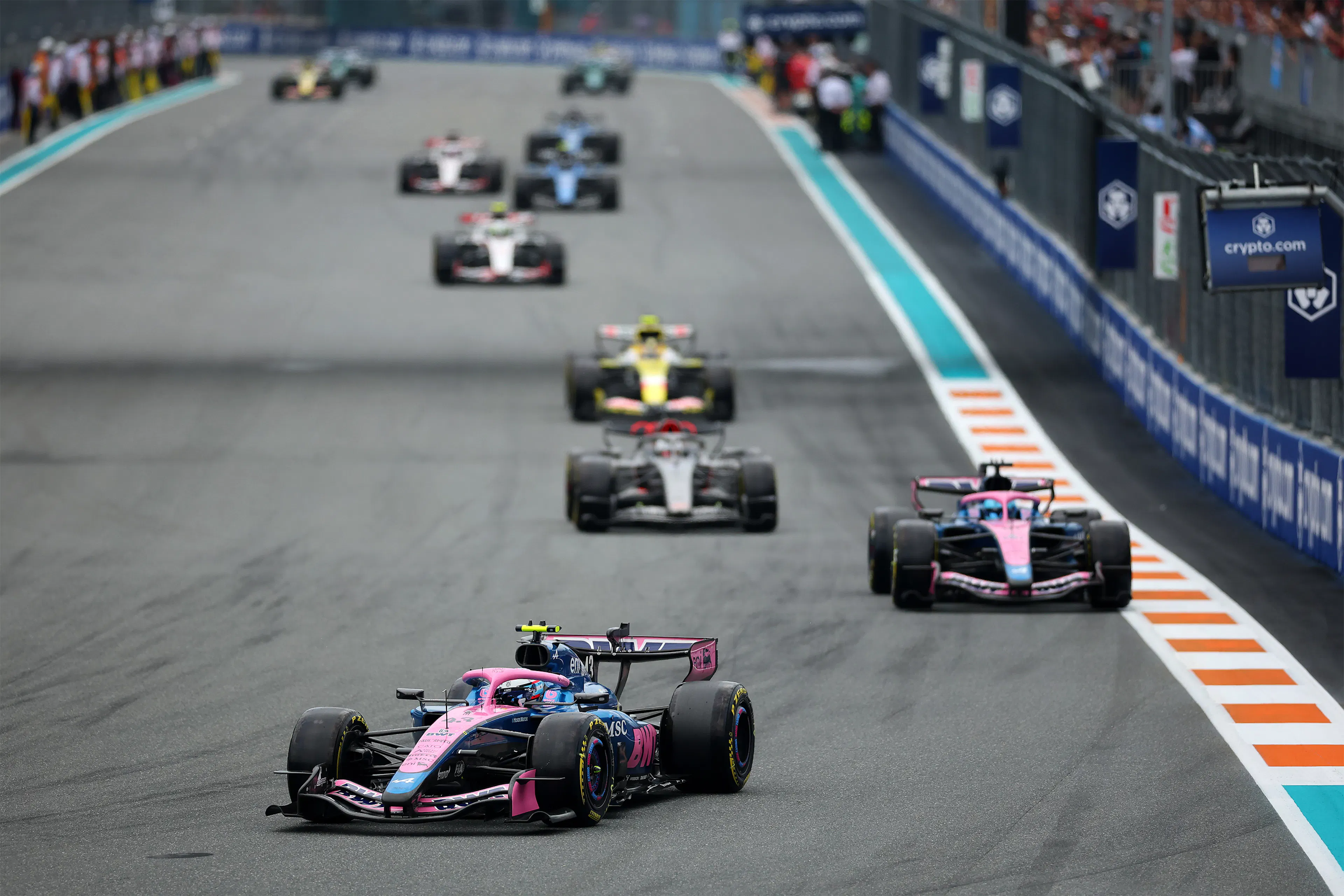 Formula 1® cars on track at the Miami GP