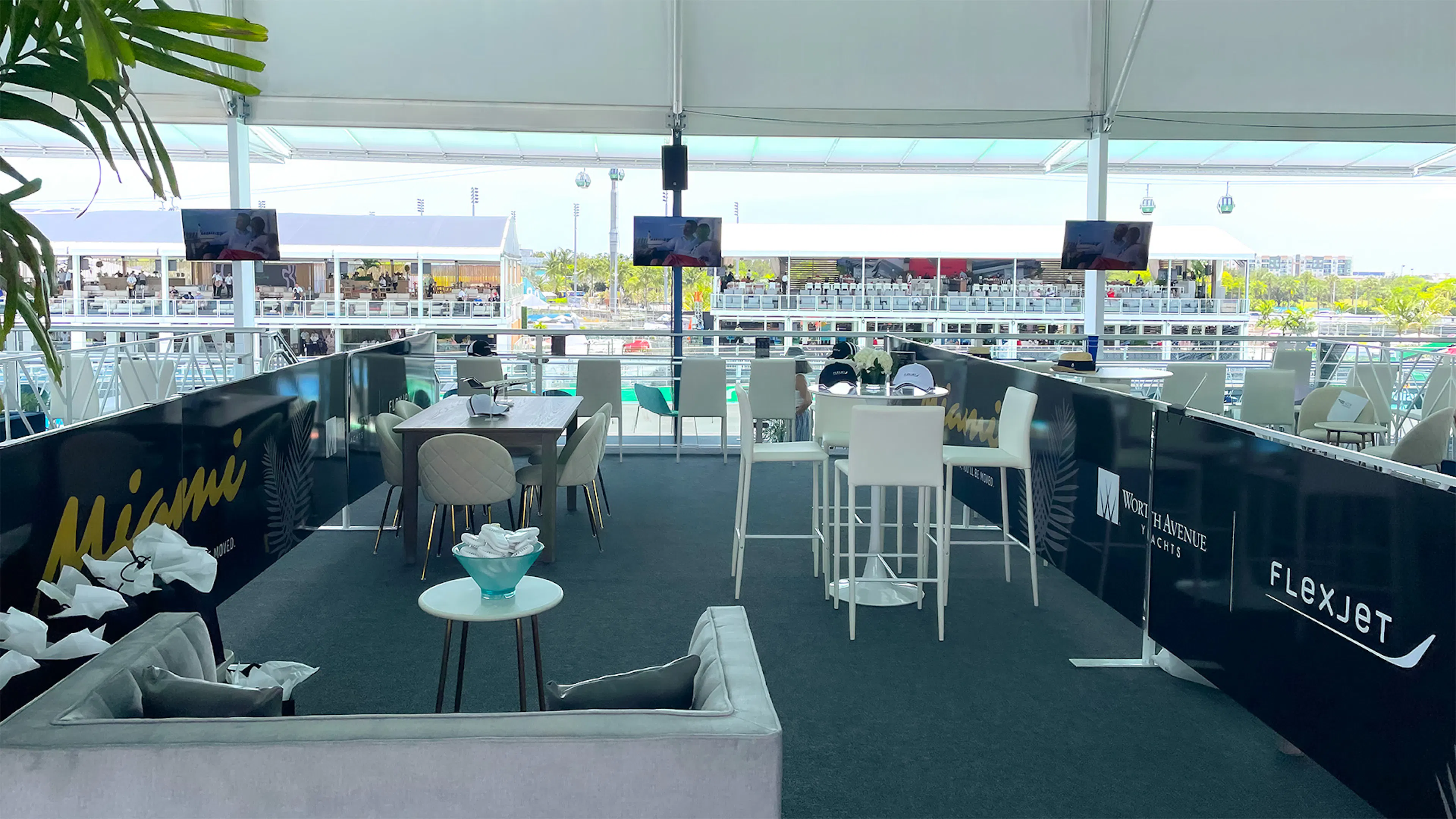 Flexjet Miami F1 race hospitality section