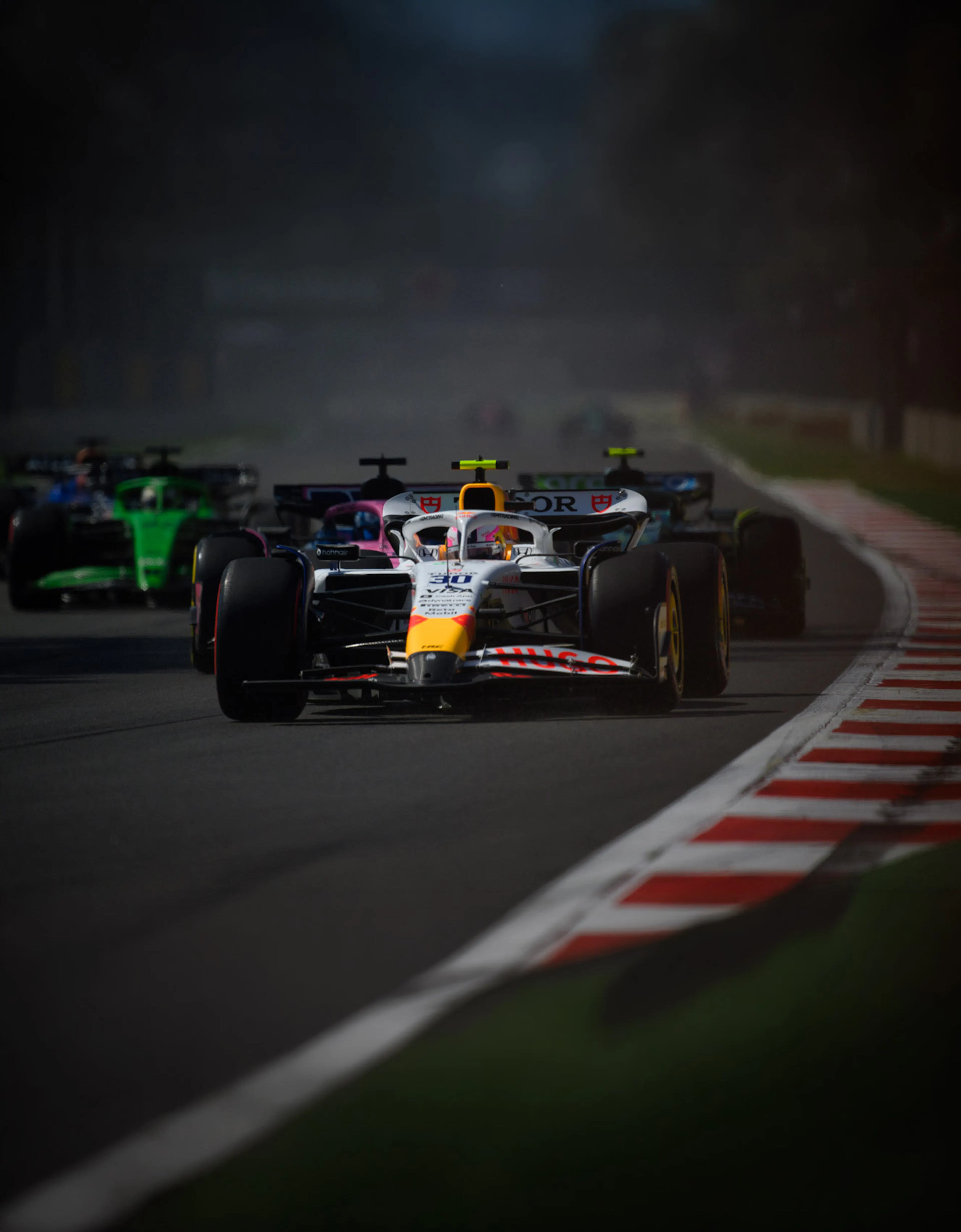 Action at the Mexican Grand Prix