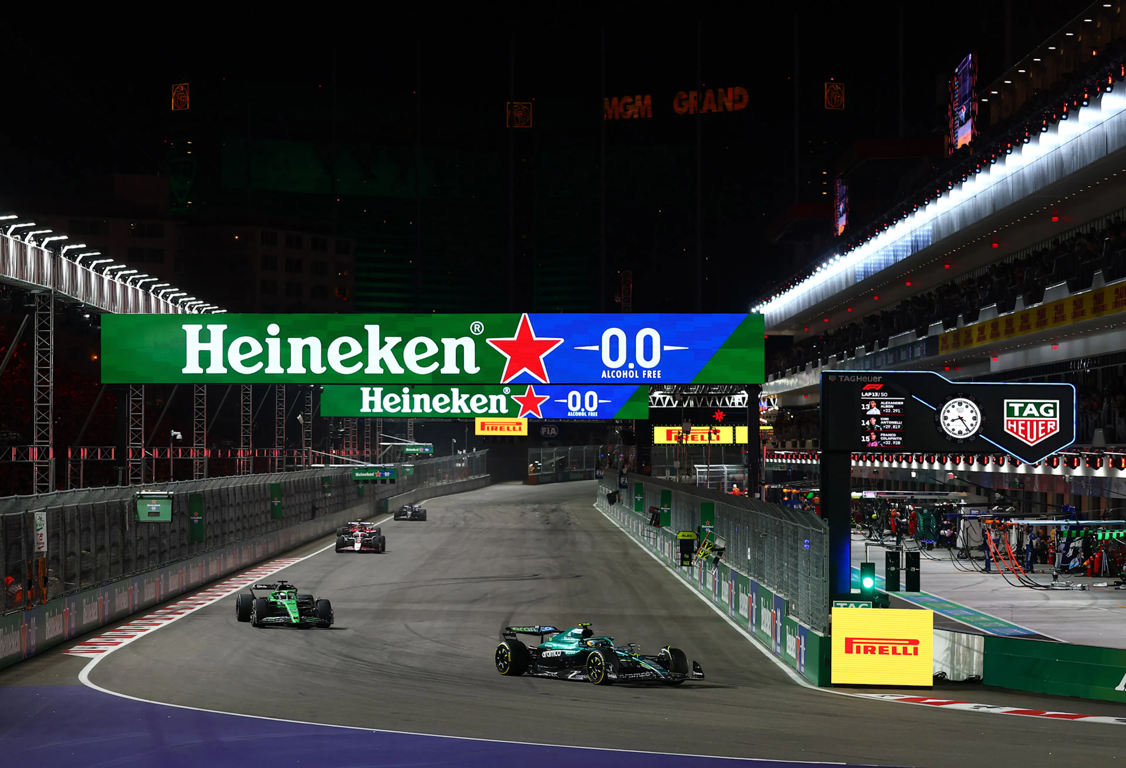 F1 cars at the Las Vegas Grand Prix