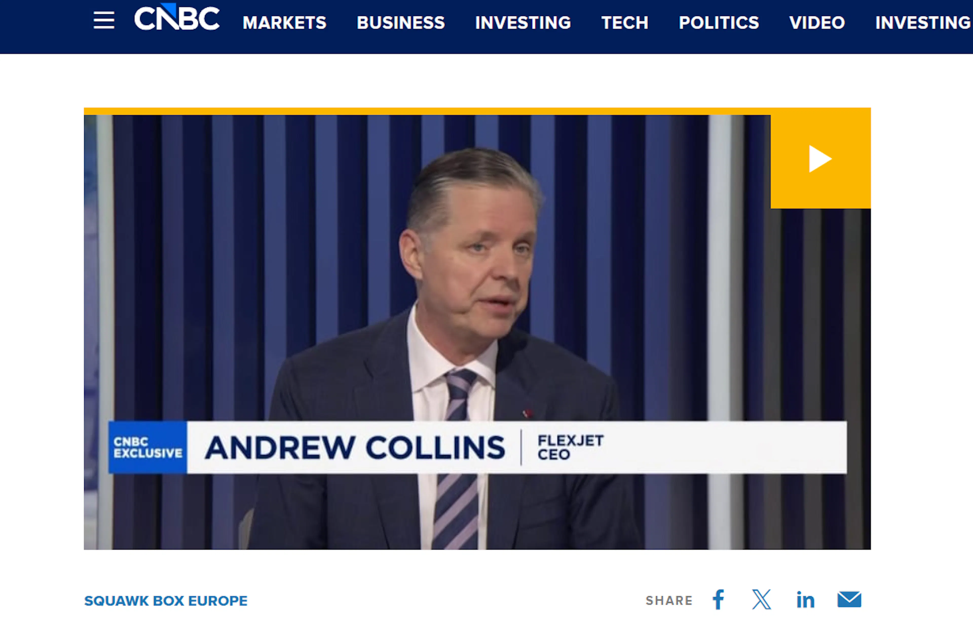 CNBC Exclusive Andrew Collins