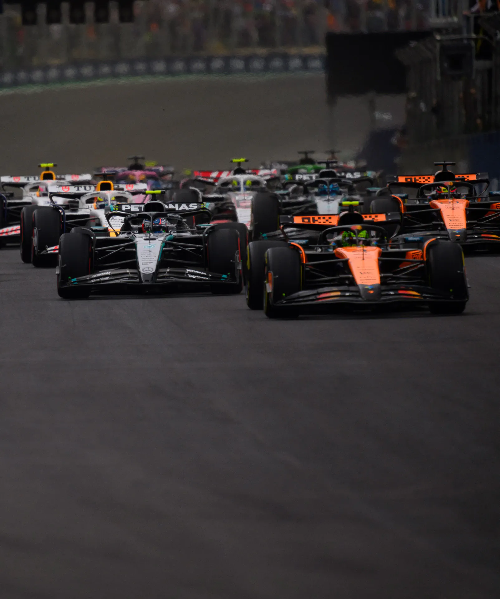F1 cars at the Brazilian Grand Prix