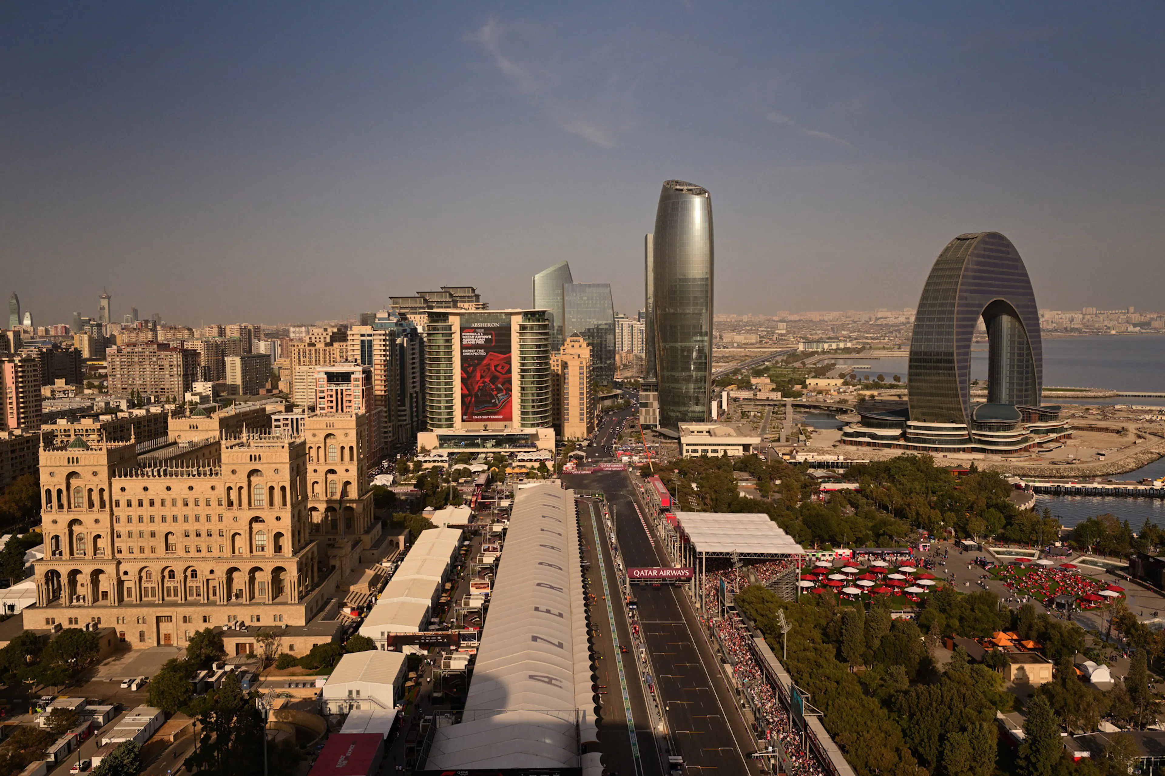 Overhead of Baku City Circuit
