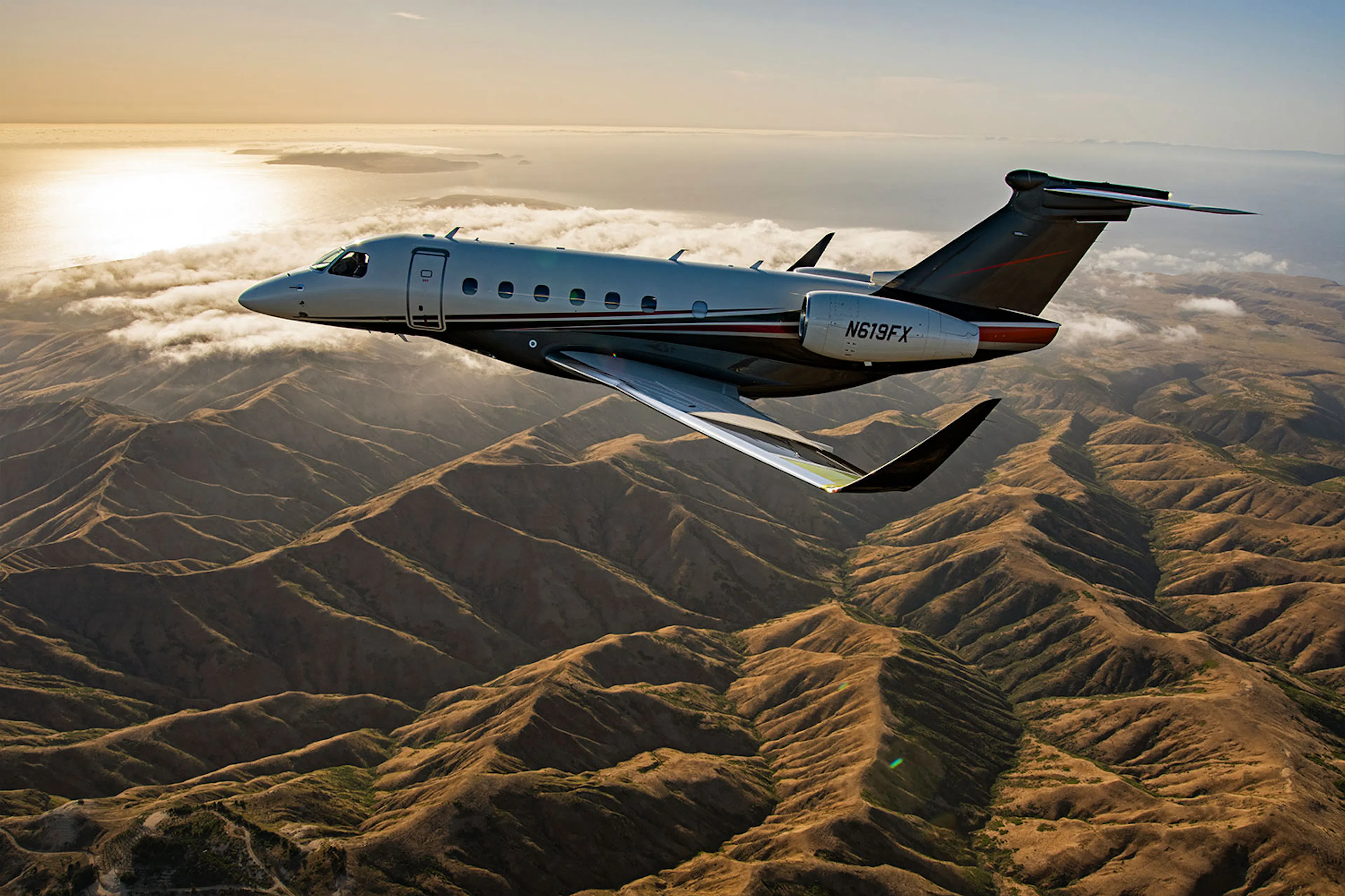 Praetor 600E in flight
