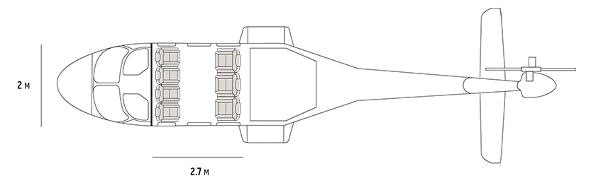 Agusta AW139 Interior Cabin Diagram