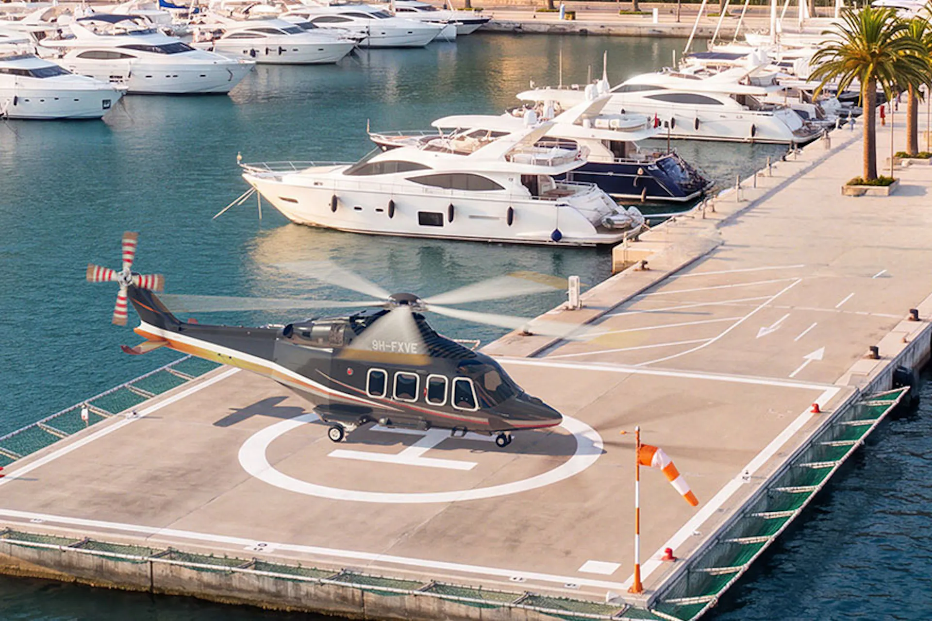 AW-139 dockside