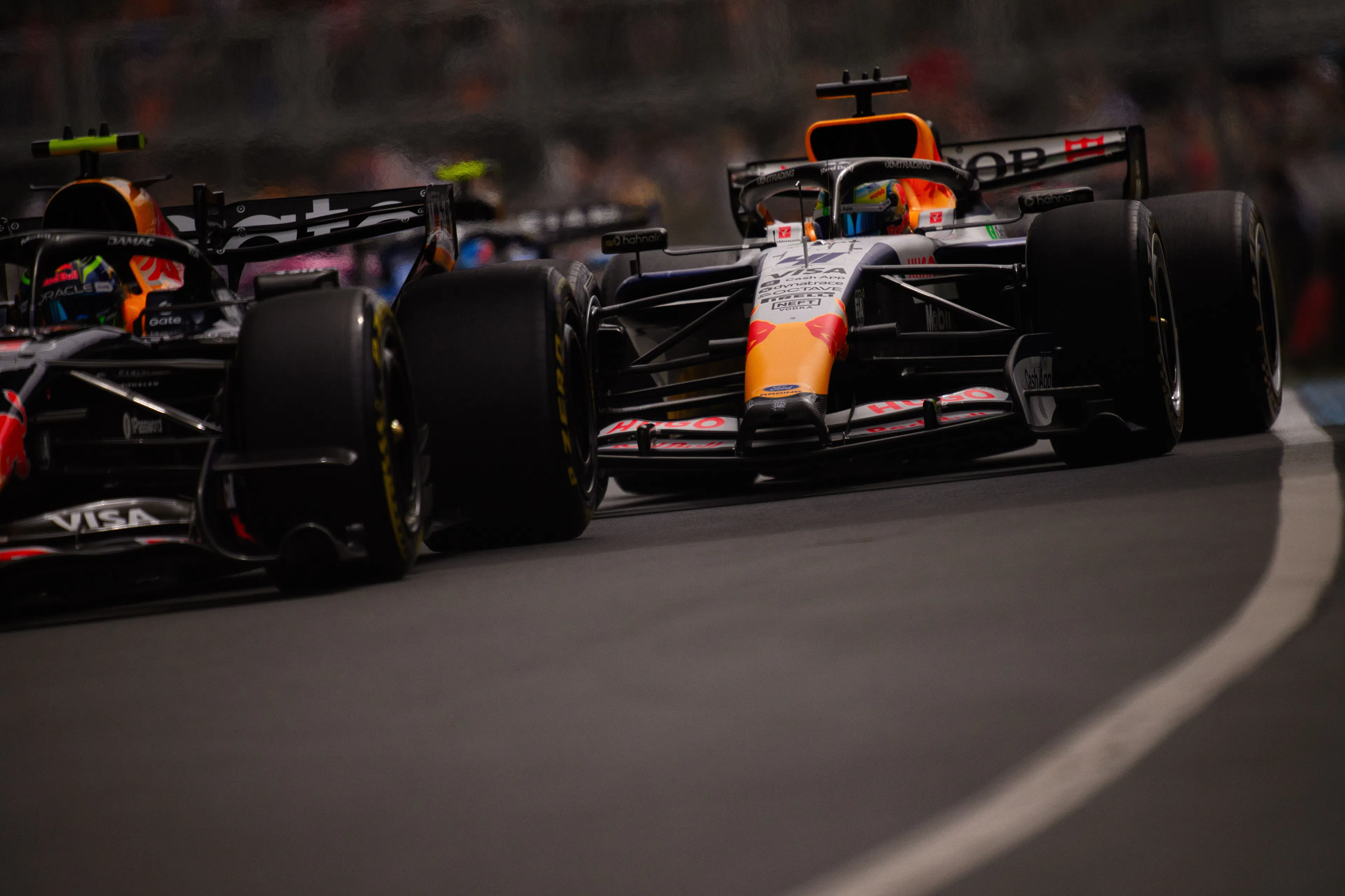 Red Bull and VCarb fighting on track