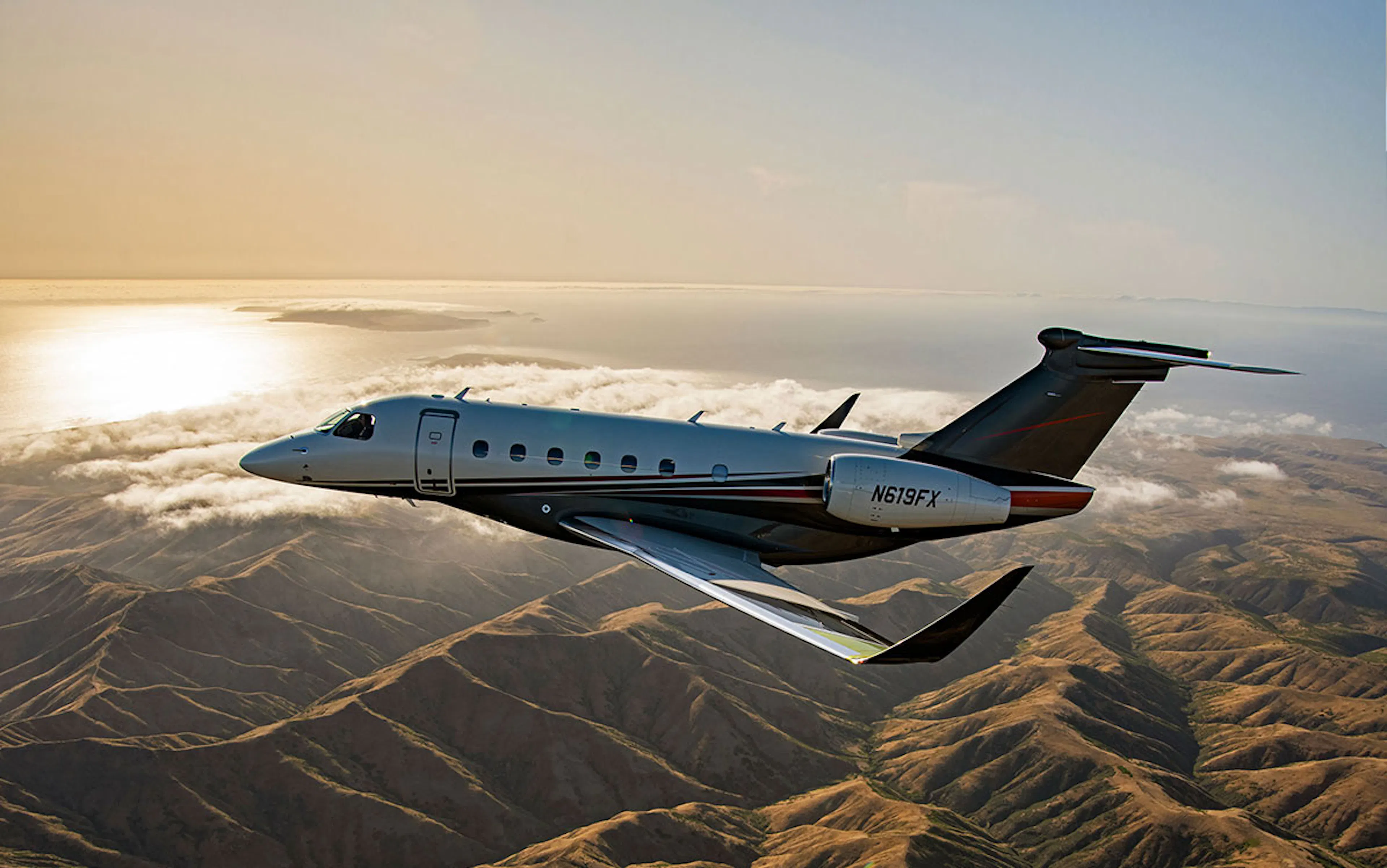 Preator 600E in flight