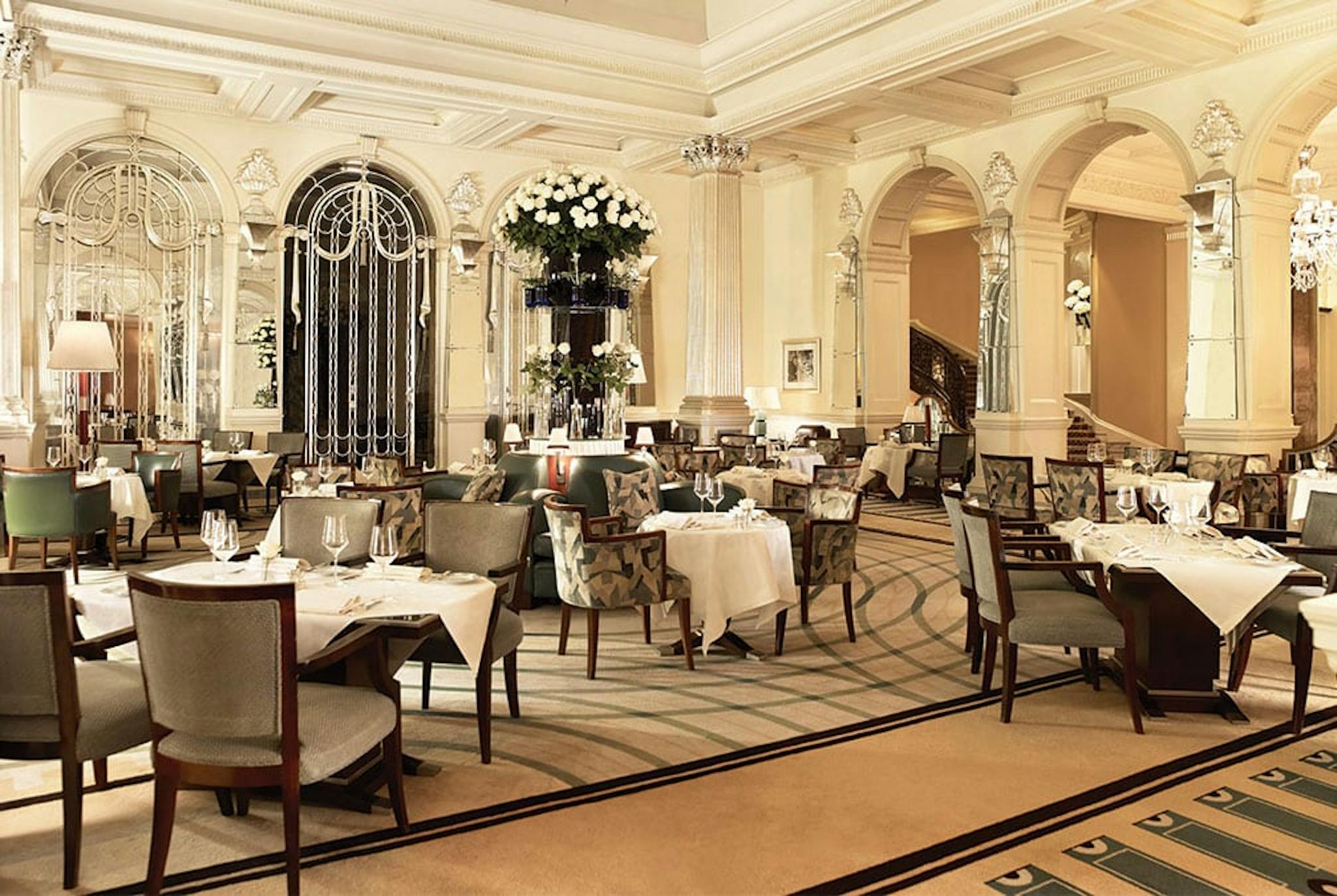 Claridges elegant dining room