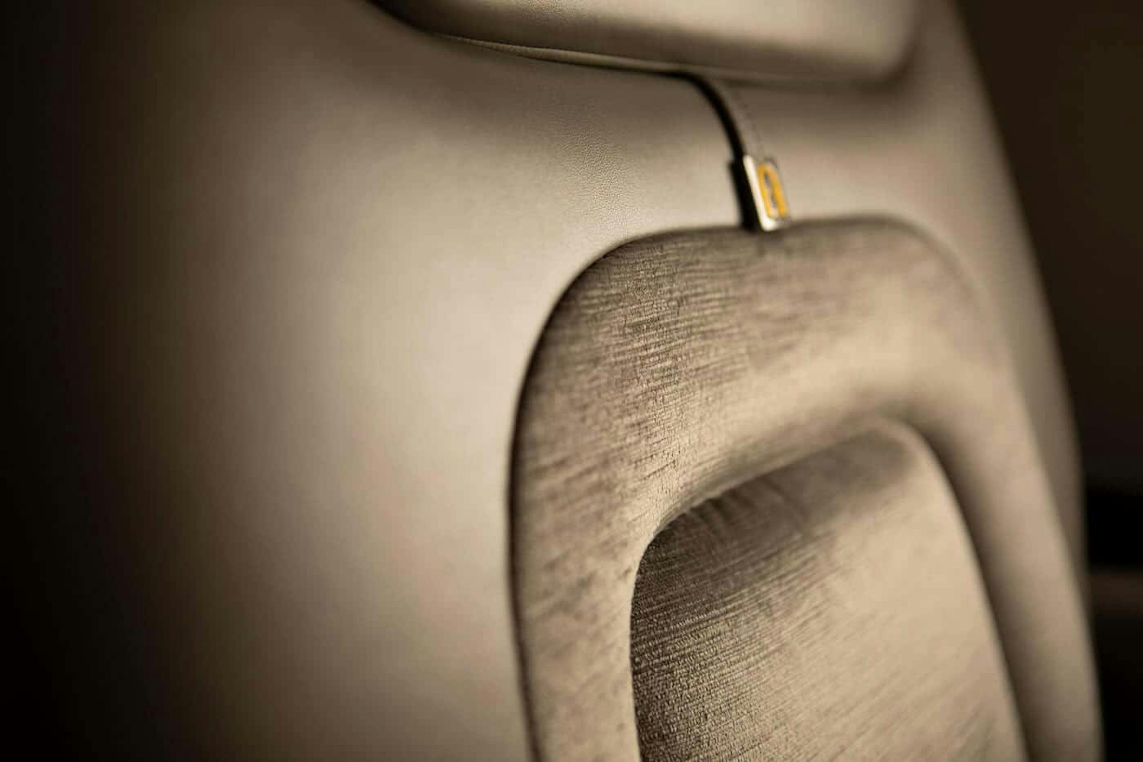 Beautiful interior shot focused on the chair material