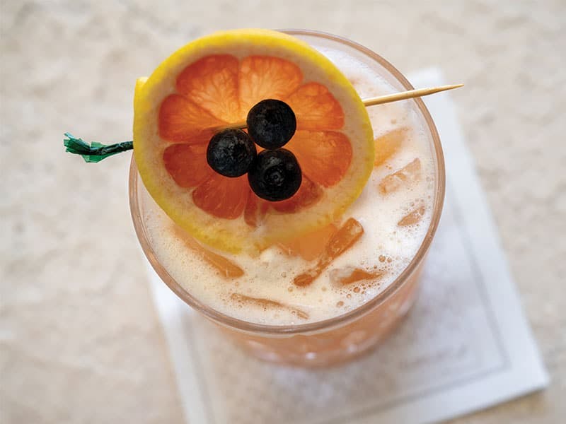 an orange cocktail