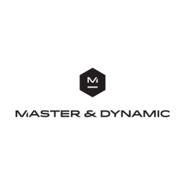 Master & Dynamic logo in black on transparent background