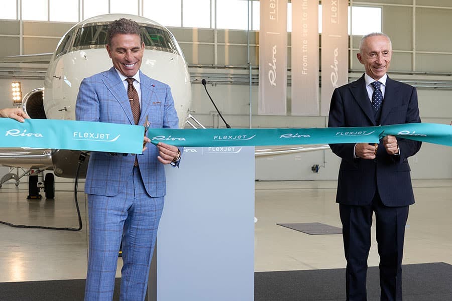 Flexjet Chairman Kenn Ricci and Ferretti Group CEO Alberto Galassi
