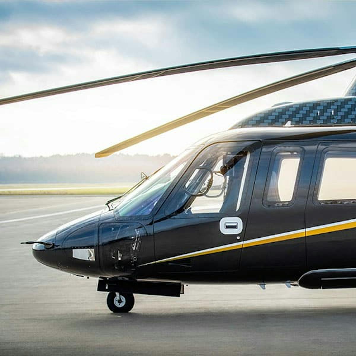 the front of an s76 helicopter