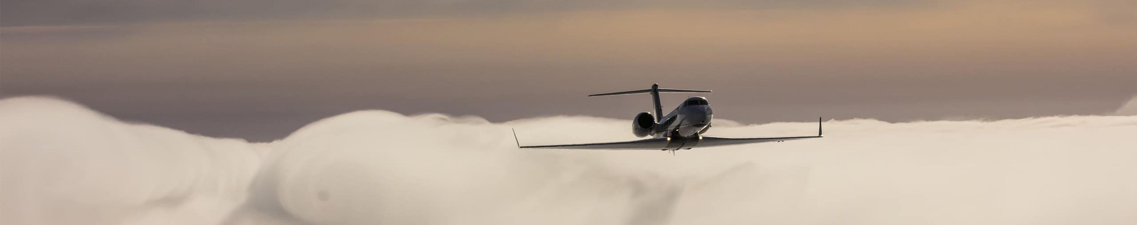 private jet in flight