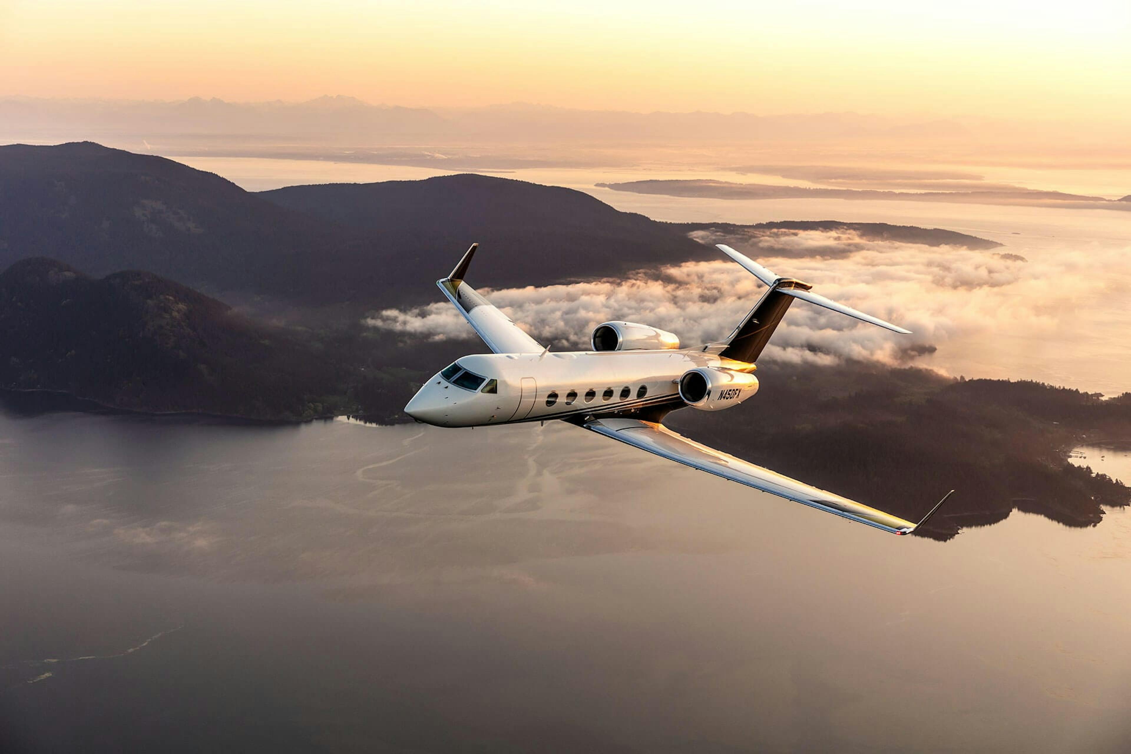 gulfstream g450 flexjet large private jet business aircraft
