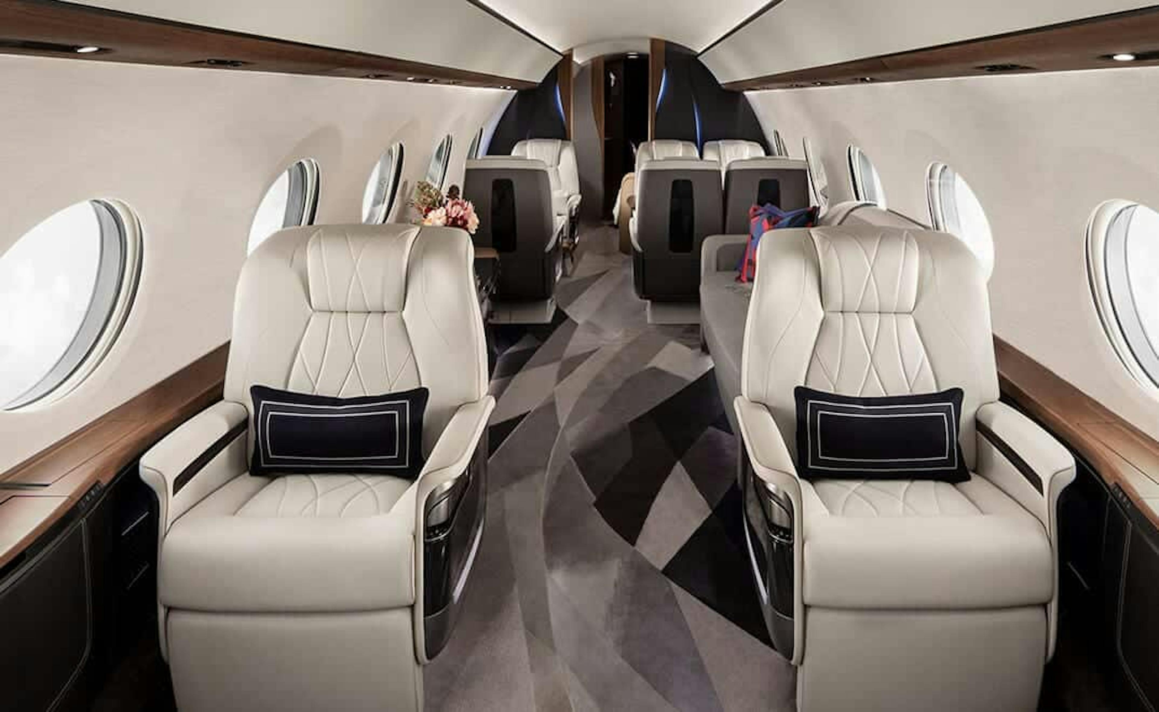 gulfstream g700 private jet interior, ultra long range, large cabin aircraft, flexjet private jet company