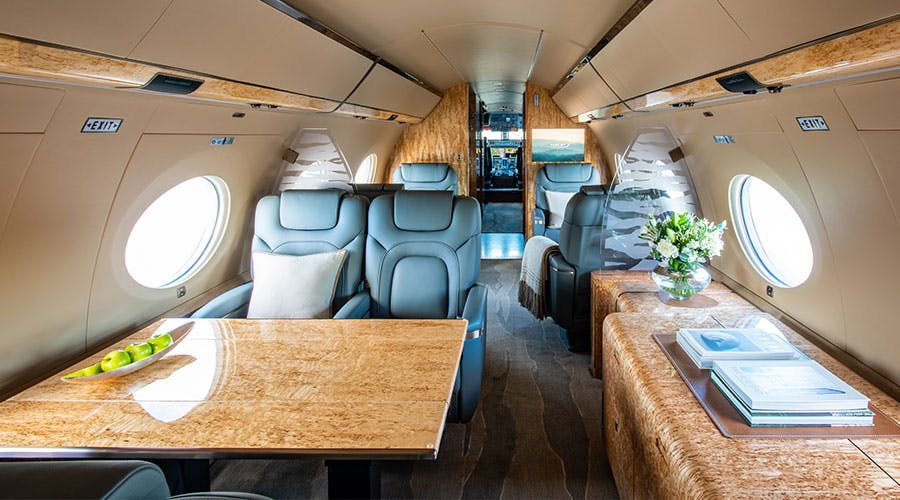 Interior of a fancy jet