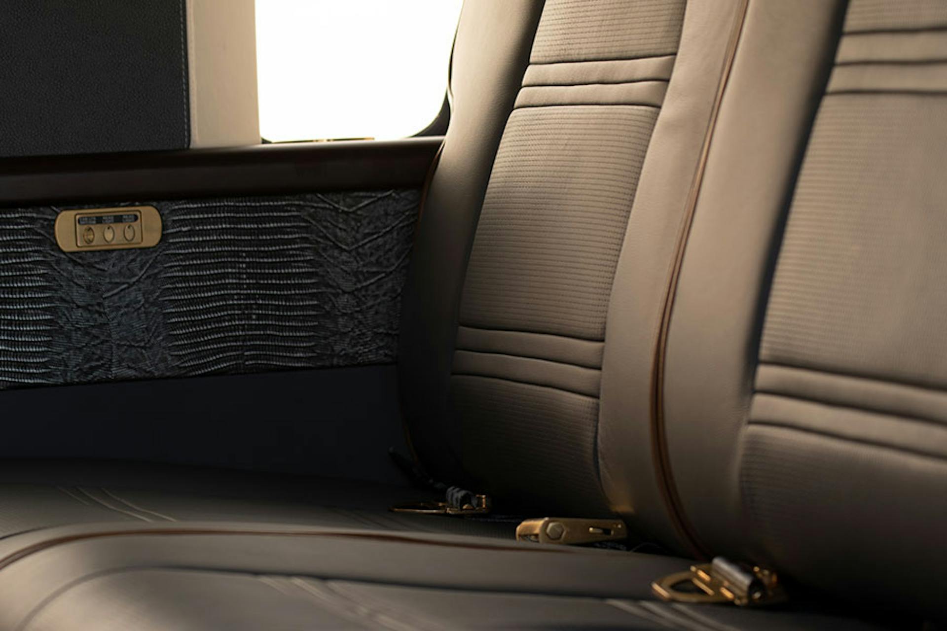 close up of the seating on an s76