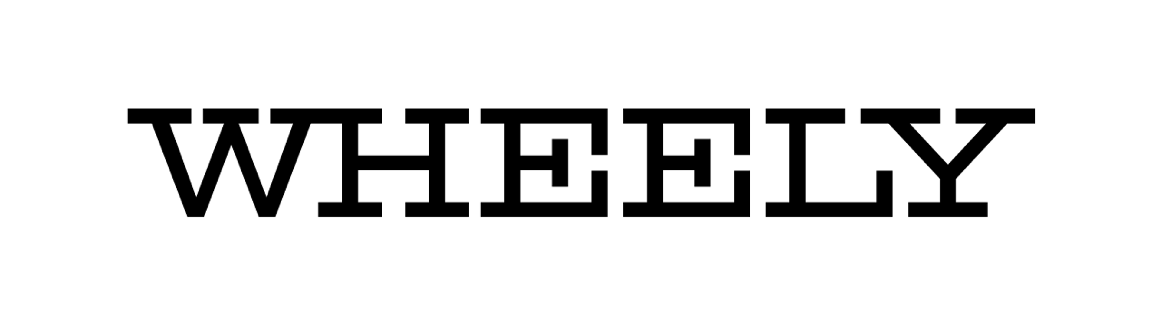 The wheely logo in black