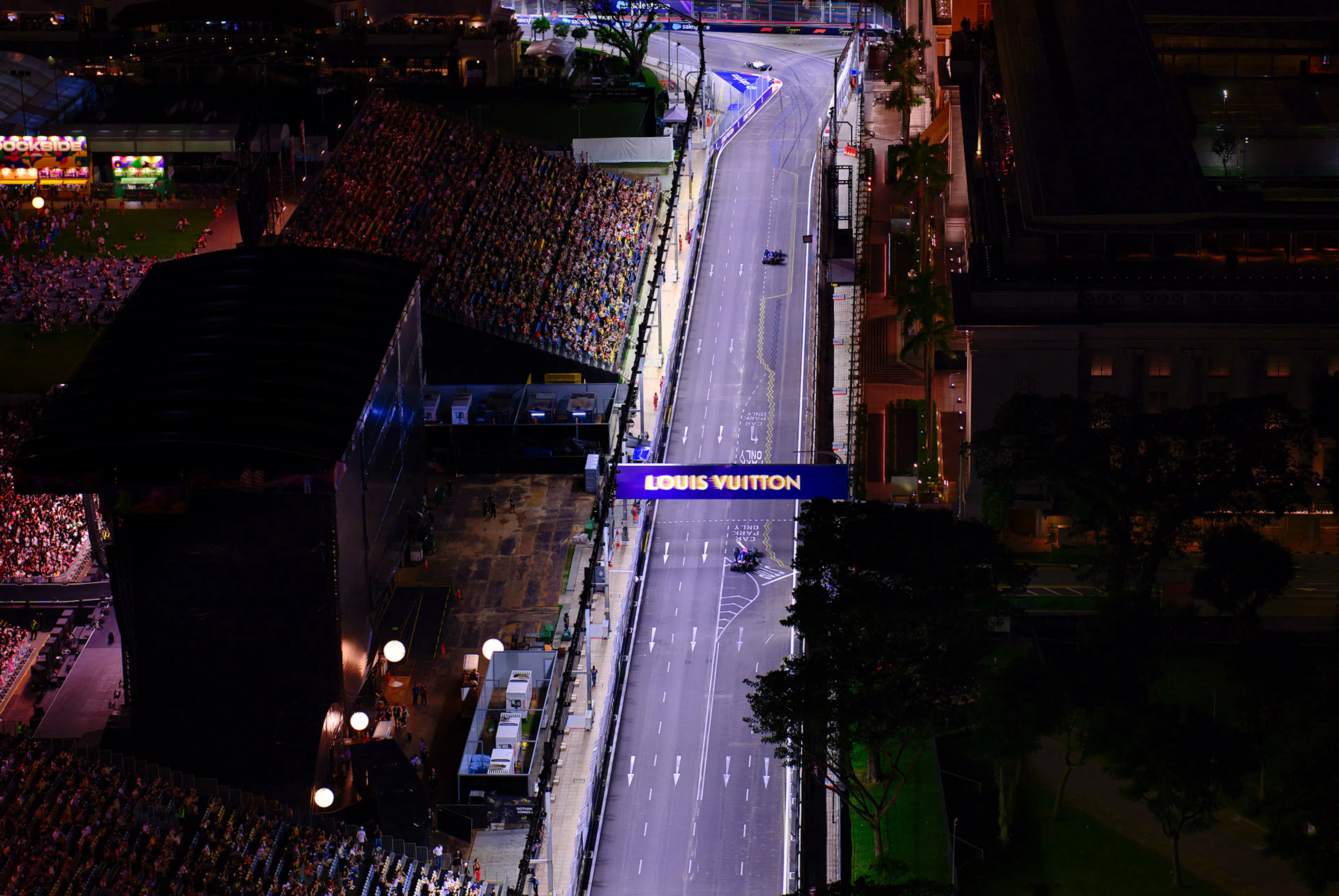 Overhead of the Marina Bay Circuit