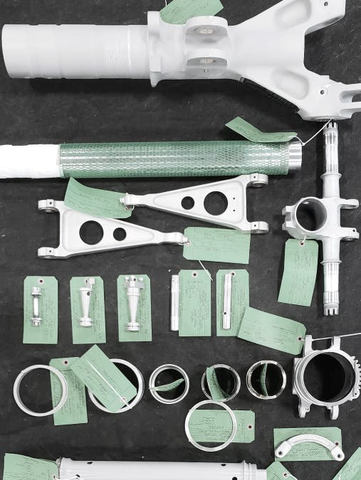 a collection of gear pieces
