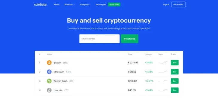 buy crypto on coinbase
