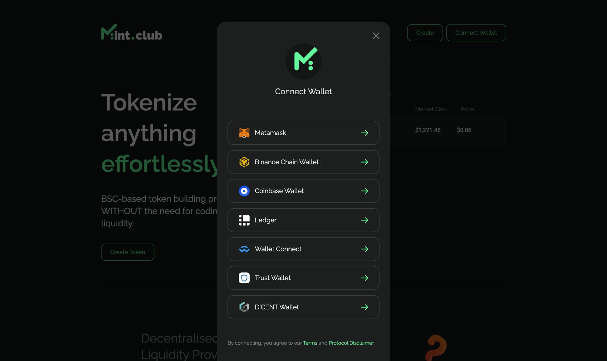 mint club smart token builder
