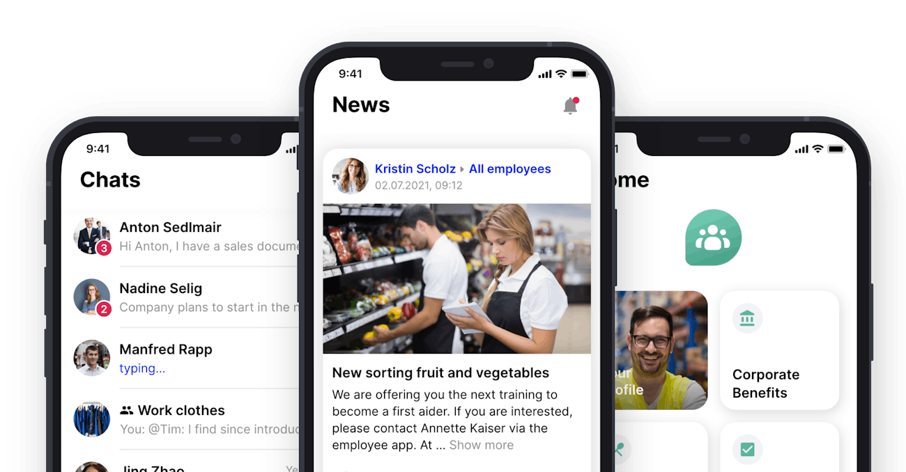 newsfeed employee app flip