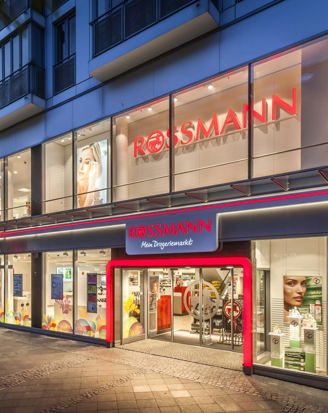 Rossmann store in a pedestrian zone